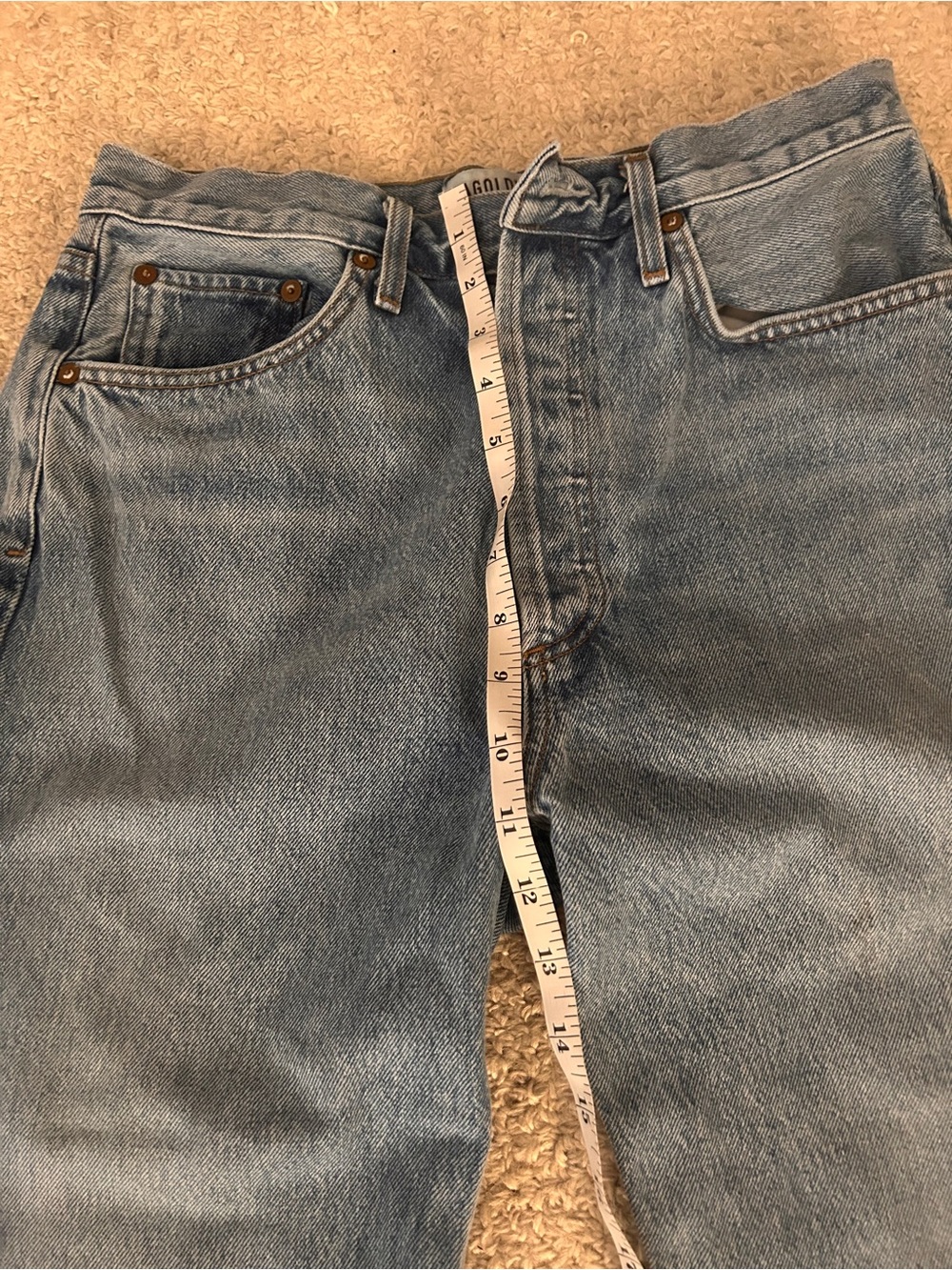 Agolde Riley High Rise Straight Crop Jeans 28 - Picture 7 of 9